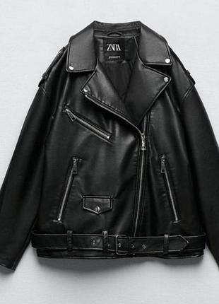 Оригинальная кожаная косуха zara
