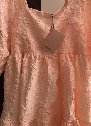 Платье miu miu беби долл, нежно-розового цвета, в наличии2 фото