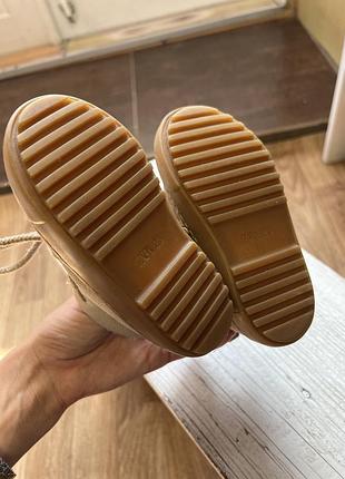 Черевики капці 14,5 см на дівчинку хайтопи zara 23 розмір взуття тепле зима осінь на шнурках