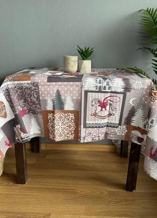 Новорічна скатертина скатерть новогодняя