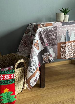 Новорічна скатертина скатерть новогодняя