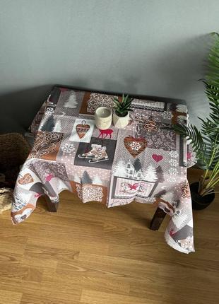 Новорічна скатертина скатерть новогодняя