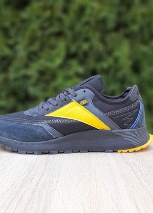 Reebok classic чорні з жовтим  ods10909