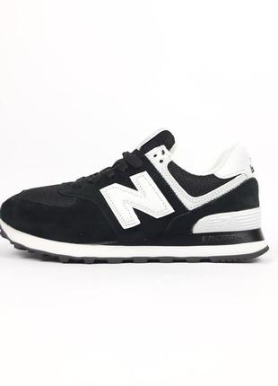 New balance 574 чорні (біла n)  ods20853