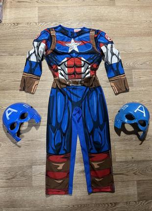 Карнавальный костюм стив роджерс капитан америка супергерой марвел