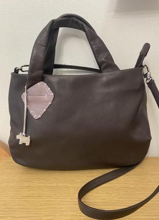 Шкіряна сумка з короткими ручками та довгим ременем radley 🤎🦮