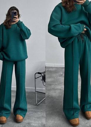 Теплий костюм крою oversize