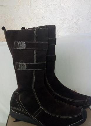 Сапоги замшевые