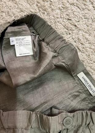 Брюки, штаны marina rinaldi линии maxmara group лен , шелк оригинал бренд большой размер 17 на размер m,l,xl