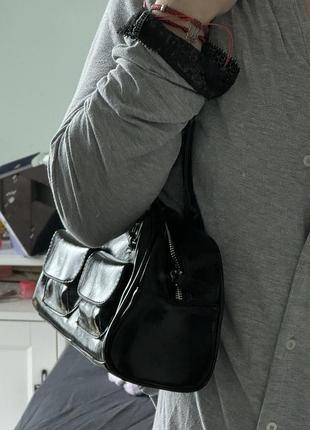 Сумка чорна на плече 9