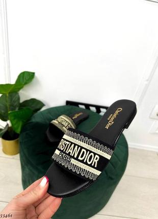 ▪️сланцы в стиле christian dior лого диор женские новые лето тапки босоножки низкий...