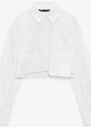 Рубашка zara укорочена хс