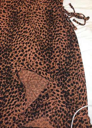 Платье с леопардовым принтом, большой размер, 222 фото