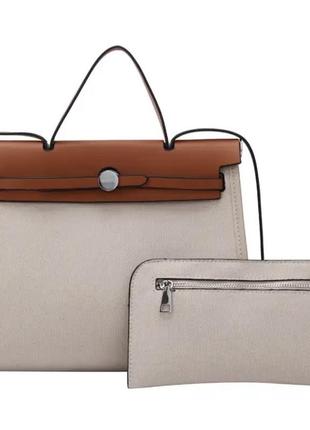 Сумка шоппер в стиле hermes herbag