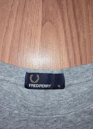 Чоловіча сіра футболка fred perry великий розмір оригінал8 фото