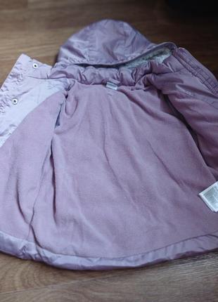 Теплая демисезонная куртка. на девочку, h&m 86 см4 фото