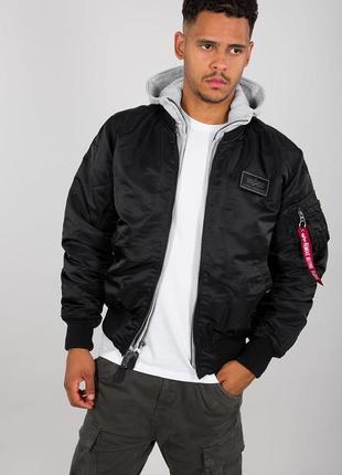 Демисезонная куртка alpha industries ma-1 d-tec (black)