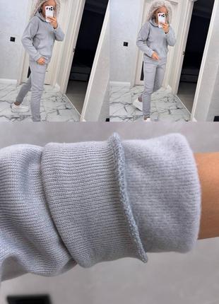 Теплий жіночий спортивний костюм рубчик з начісом s, m, l, xl