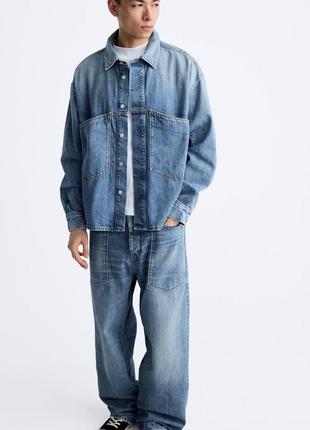 Джинсовый костюм zara р.s/м