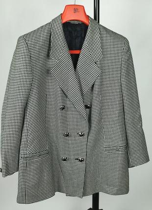 Jobis стильний піджак вовна гусяча лапка чорно- білий l