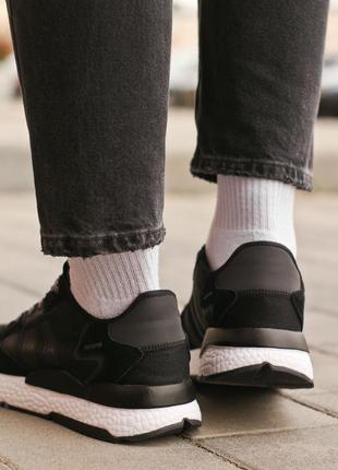 Мужские кроссовки wales bonner x adidas samba in core black &amp; cream white8 фото