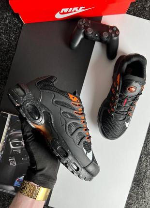 👑мужские кроссовки nike air max terrascape plus black orange white найк / демисезонные, весенние, летние, осенние / кожа, текстиль / черные, белые