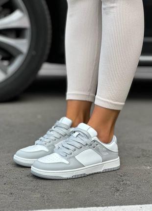 Женские кроссовки из натуральной пресс кожи высокого качества👟6 фото