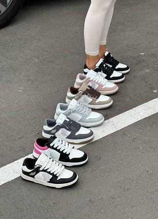 Женские кроссовки из натуральной пресс кожи высокого качества👟