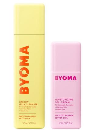 Набор бестселлеров для лица byoma moisturising gel cream creamy jelly cleanser byoma