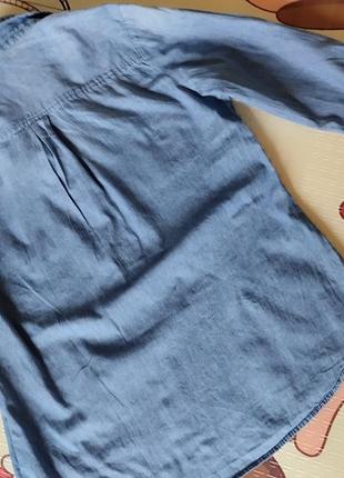 Джинсова тоненька блуза сорочка4 фото