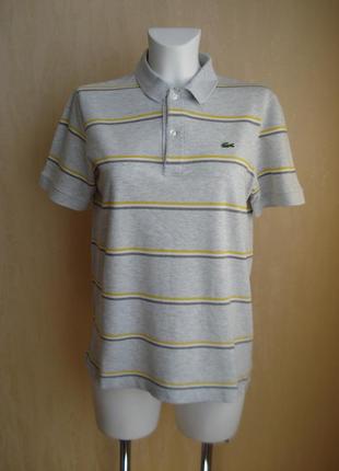 Lacoste, сіре поло в смужку, р.3