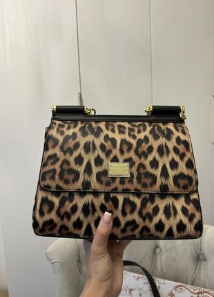 Женская леопардовая сумка dolce & gabbana premium леопард2 фото