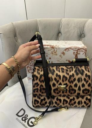 Женская леопардовая сумка dolce & gabbana premium леопард10 фото