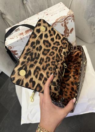Женская леопардовая сумка dolce & gabbana premium леопард7 фото