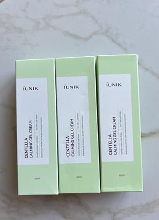 Iunik - centella calming gel cream - заспокійливий крем-гель з центеллою азіатською