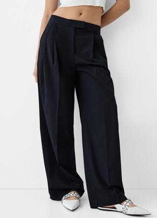 Чорні штани палаццо bershka, zara