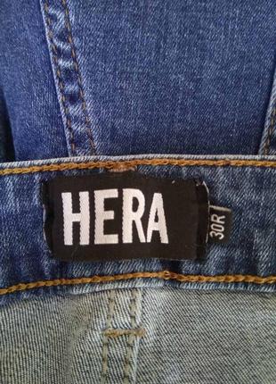 Стильные skinny джинсы женские синие hera london с высокой посадкой и рваностями5 фото