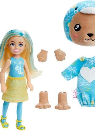 Кукла барби челси комбо медвежонок в костюме дельфина меняет цвет barbie cutie reveal chelsea hrk302 фото