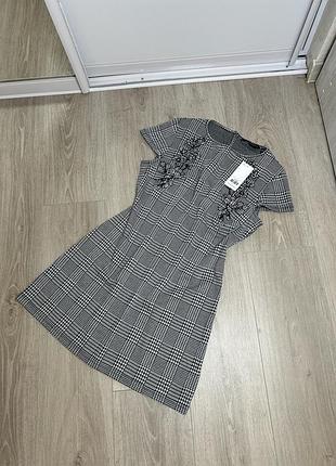 Новое мини платье в клетку
