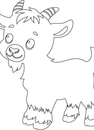 Роспись по полотну "козлёнок" 15106-ac 25х30 см