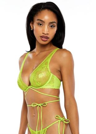 Бюстгальтер зі зйомним шнурком savage x fenty by rihanna / лайм4 фото