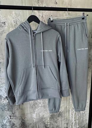 Мужской костюм calvin klein lux серый✔️