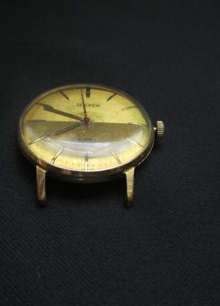 Часы мужские наручные "sekonda" 22k.g.plated. made in ussr. на ходу. механика10 фото