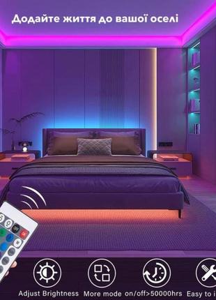 Светодиодная led лента rgb с контроллером от usb с пультом 5 метров