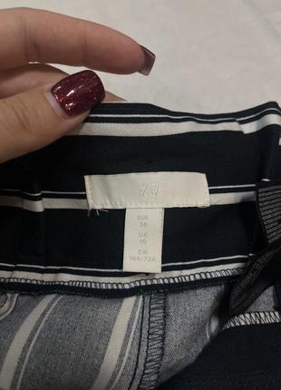 Брюки в смужку з завищеною талією бренду h&m7 фото