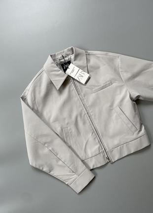 Водоотталкивающая куртка с воротничком бомбер zara