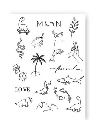 Набір тимчасових татуювань "динозаврики" lb-148