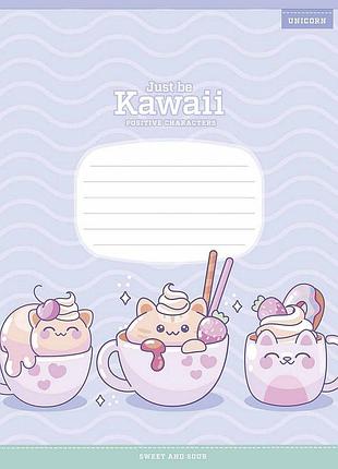 Тетрадь ученическая «just be kawaii» 012-3408c-3 в косую линию, 12 листов
