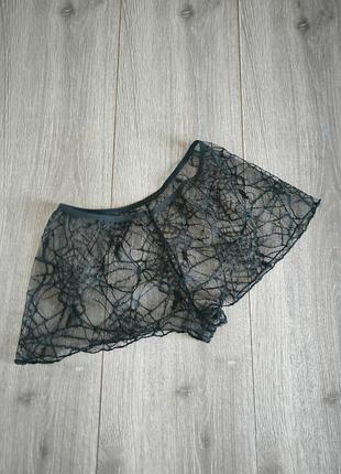 Трусики чёрные ажурные ,46 р