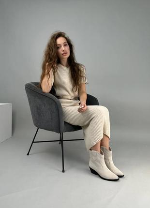 Ботинки женские из натуральной замши10 фото